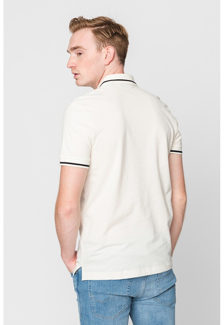 Jack & Jones Памучна тениска Bla Structure с яка - Pepit.bg