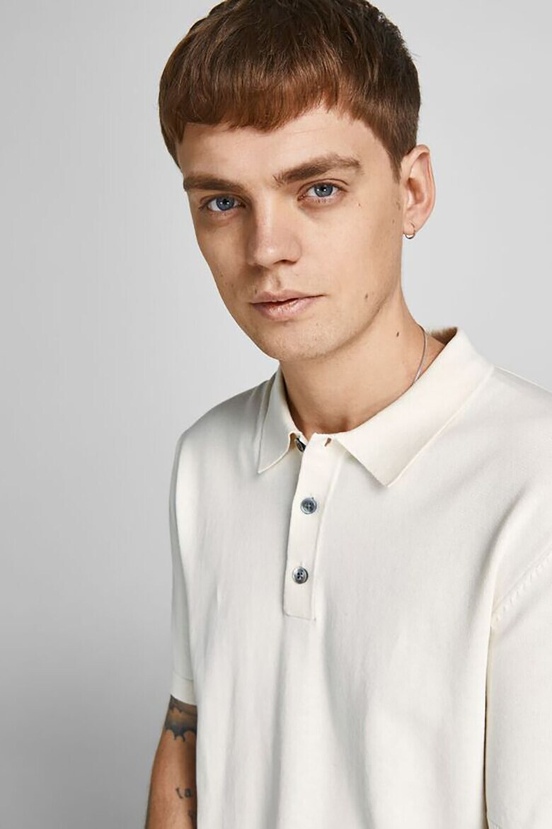 Jack & Jones Памучна тениска Blaigor с яка - Pepit.bg
