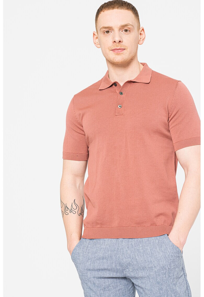 Jack & Jones Памучна тениска Blaigor с яка - Pepit.bg