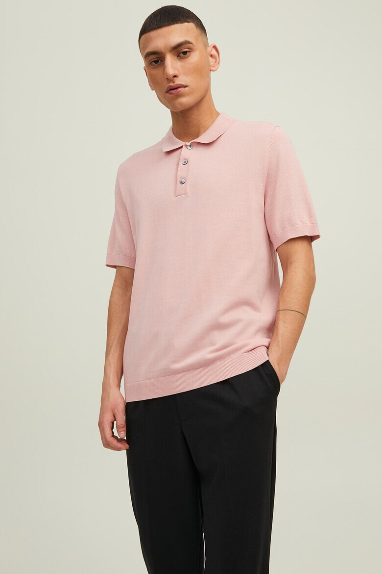 Jack & Jones Памучна тениска Blaigor с яка - Pepit.bg