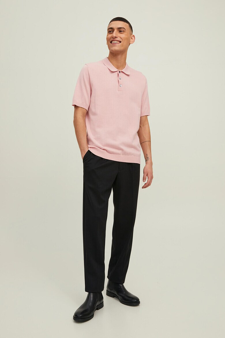 Jack & Jones Памучна тениска Blaigor с яка - Pepit.bg