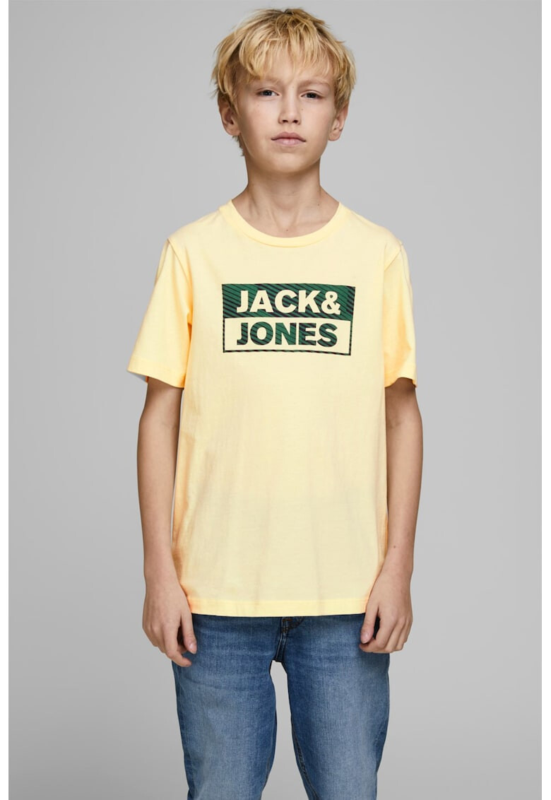 Jack&Jones Памучна тениска Flo с лого - Pepit.bg