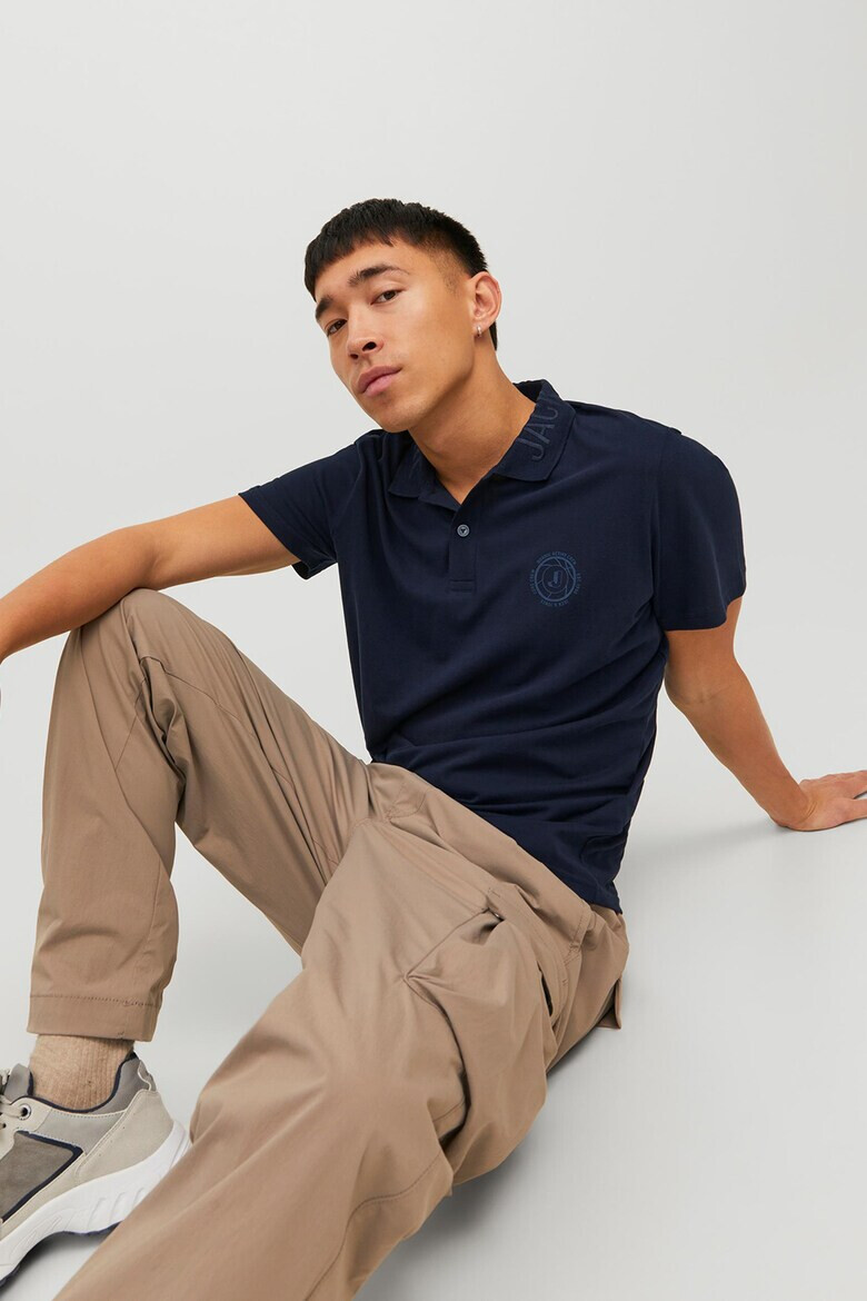 Jack & Jones Памучна тениска с яка - Pepit.bg