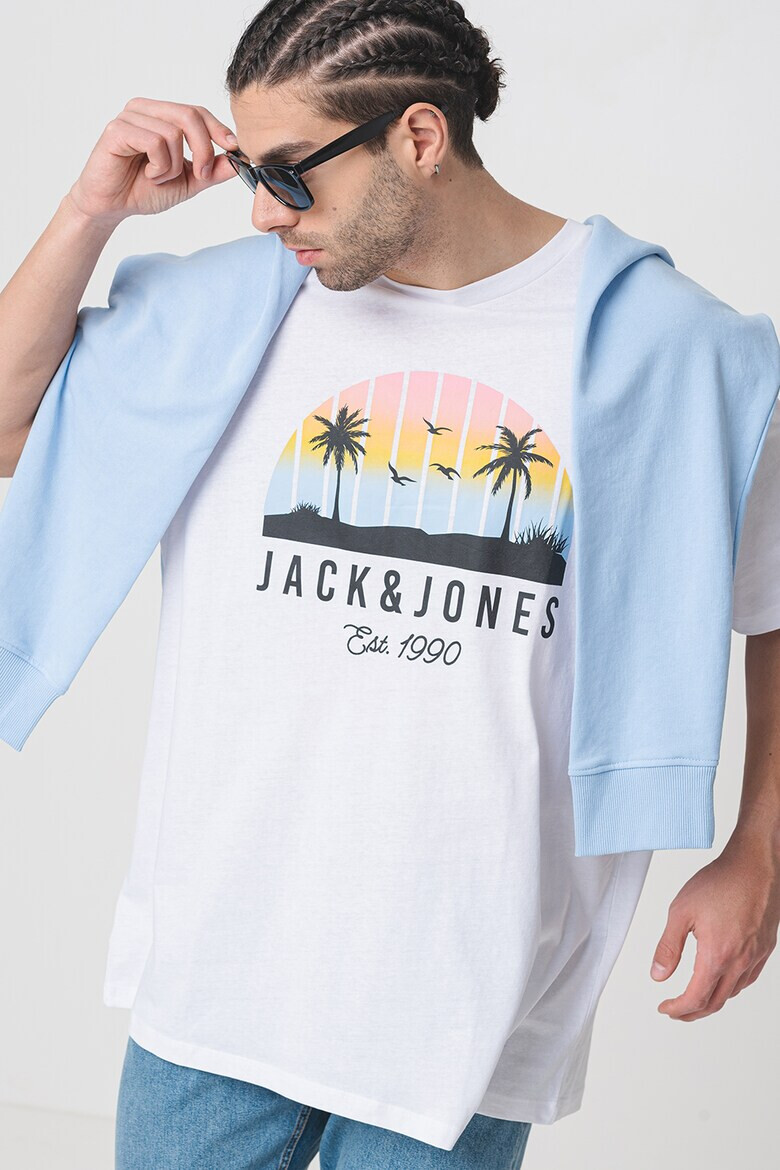 Jack  Jones Памучна тениска с лого - Pepit.bg