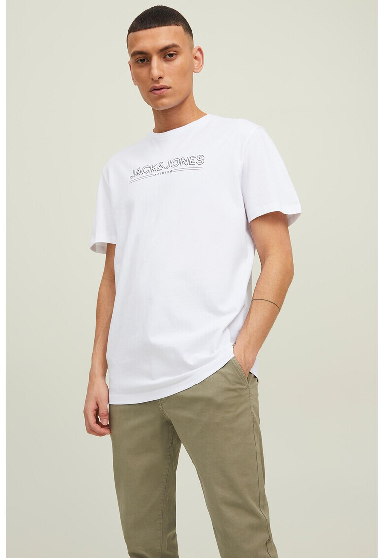 Jack & Jones Памучна тениска с лого - Pepit.bg