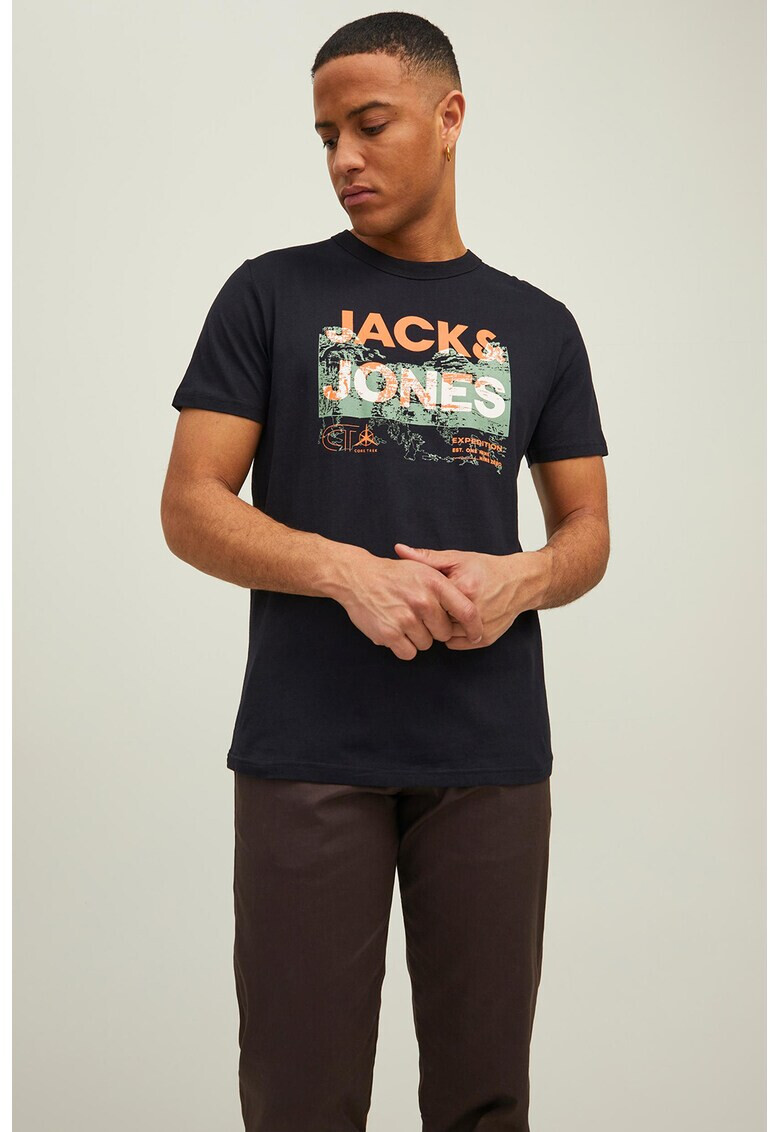 Jack & Jones Памучна тениска с лого - Pepit.bg