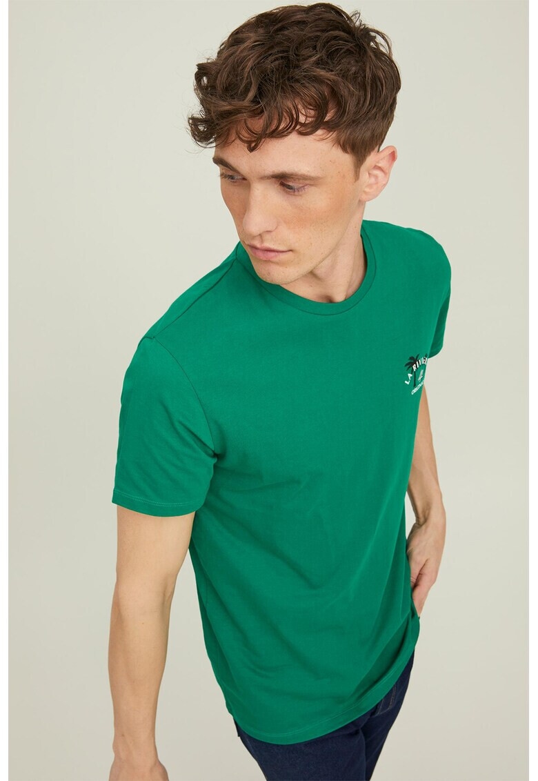 Jack & Jones Памучна тениска с лого - Pepit.bg