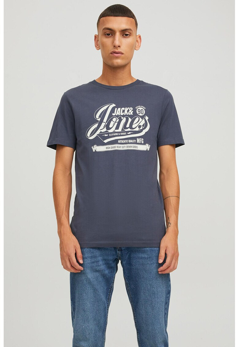 Jack & Jones Памучна тениска с лого - Pepit.bg