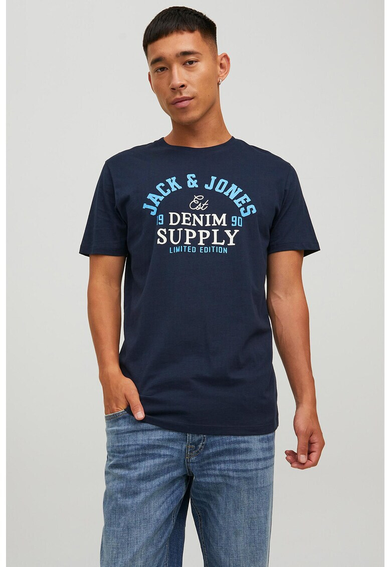 Jack & Jones Памучна тениска с лого - Pepit.bg