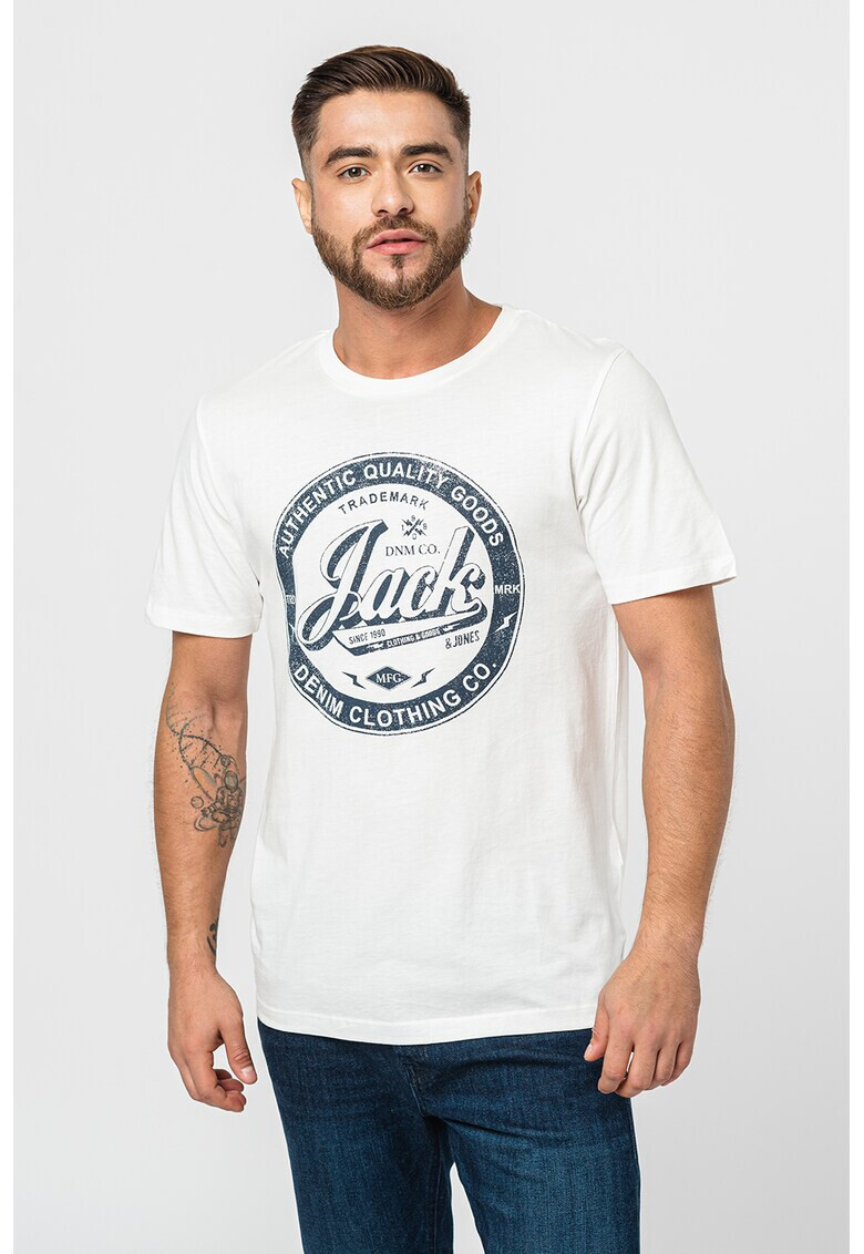 Jack & Jones Памучна тениска с лого - Pepit.bg