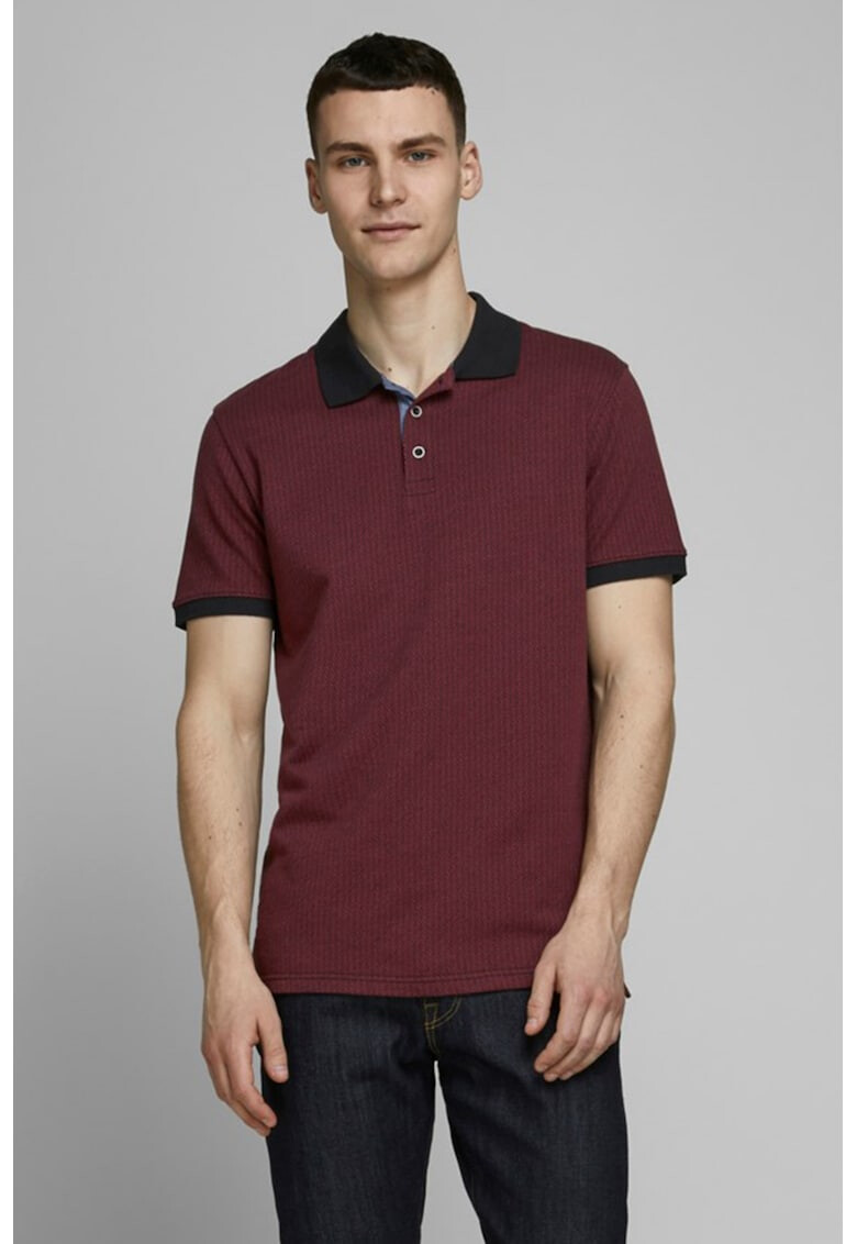 Jack & Jones Памучна тениска с яка - Pepit.bg