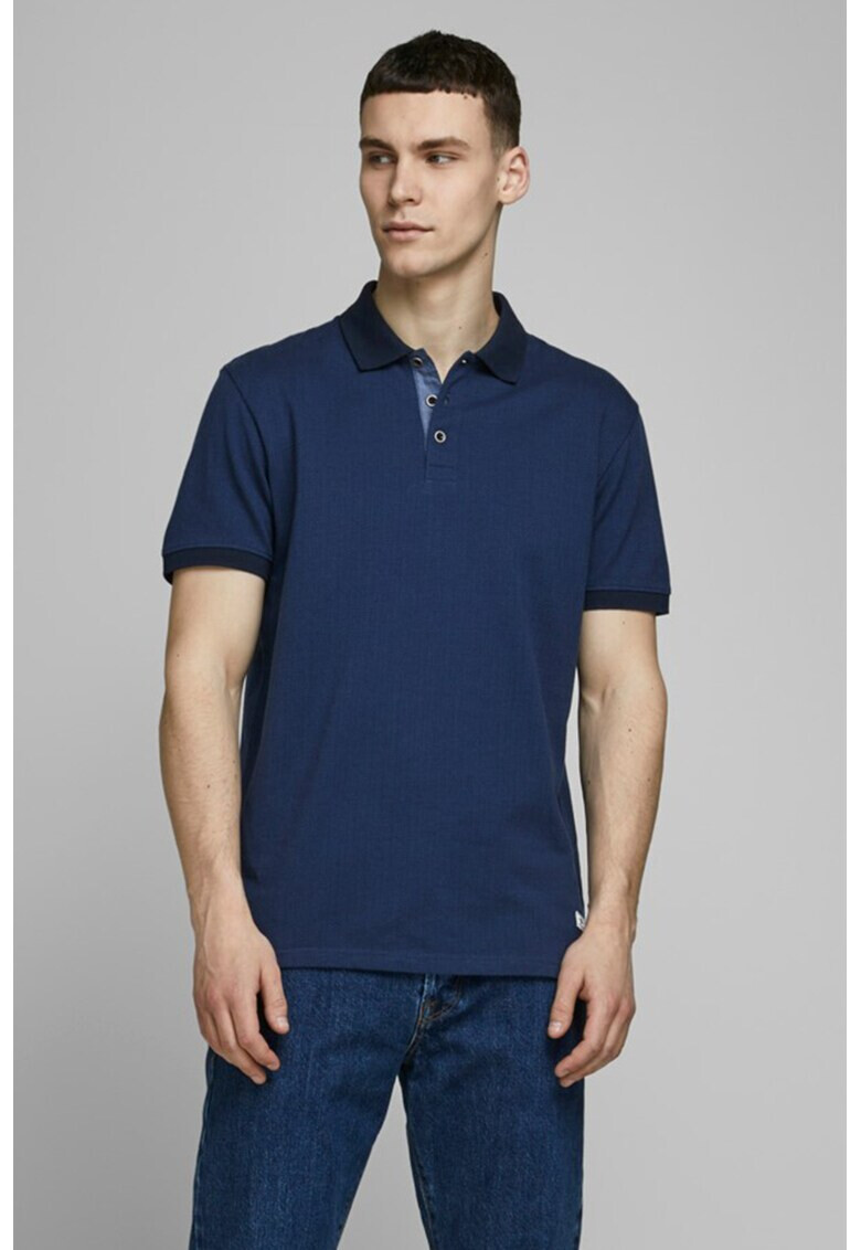Jack&Jones Памучна тениска с яка - Pepit.bg