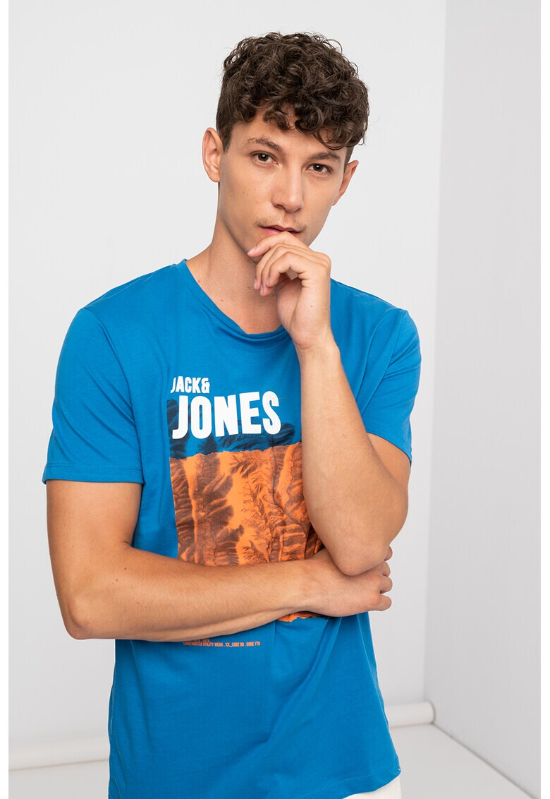 Jack & Jones Памучна тениска Spencer с щампа - Pepit.bg