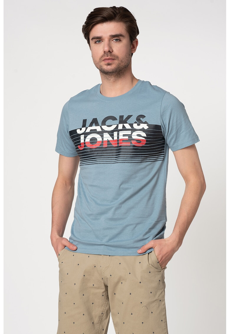 Jack&Jones Памучна тениска Tee с лого - Pepit.bg