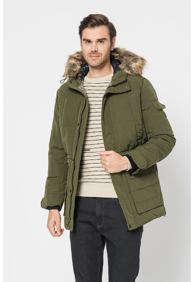 Jack & Jones Парка Casper с еко пух - Pepit.bg