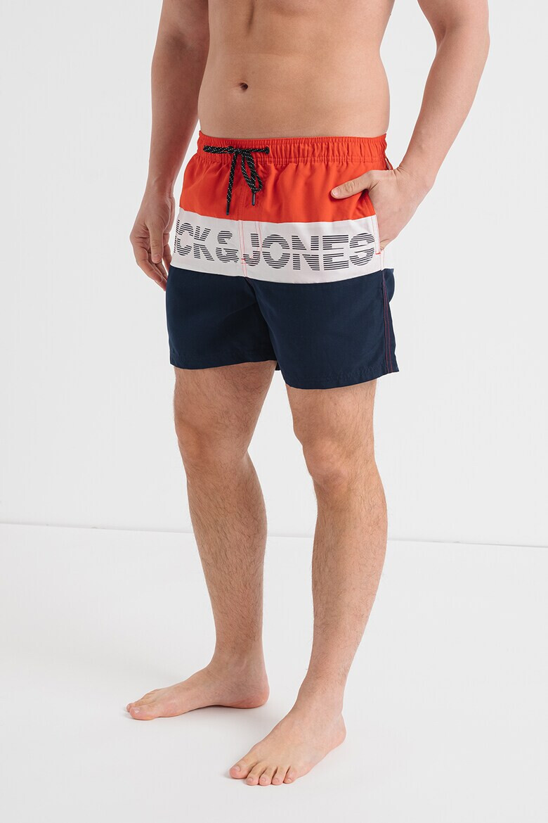 Jack & Jones Плувни шорти Fiji с цветен блок - Pepit.bg