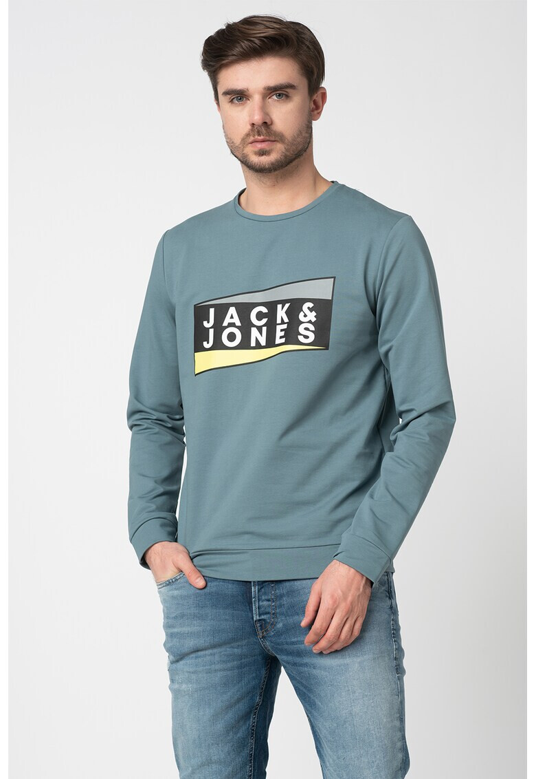 Jack&Jones Пуловер Anton с гумирано лого - Pepit.bg