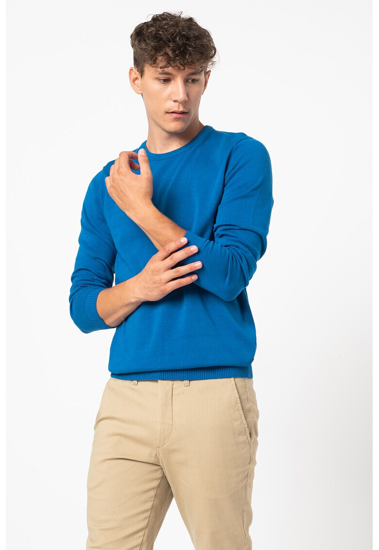 Jack&Jones Пуловер Basic с фина плетка - Pepit.bg