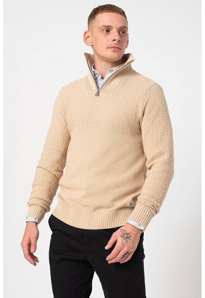 Jack&Jones Пуловер Blucarlin с къс цип - Pepit.bg