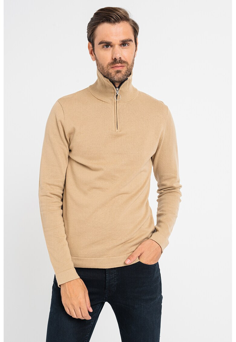 Jack & Jones Пуловер Eli с къс цип - Pepit.bg