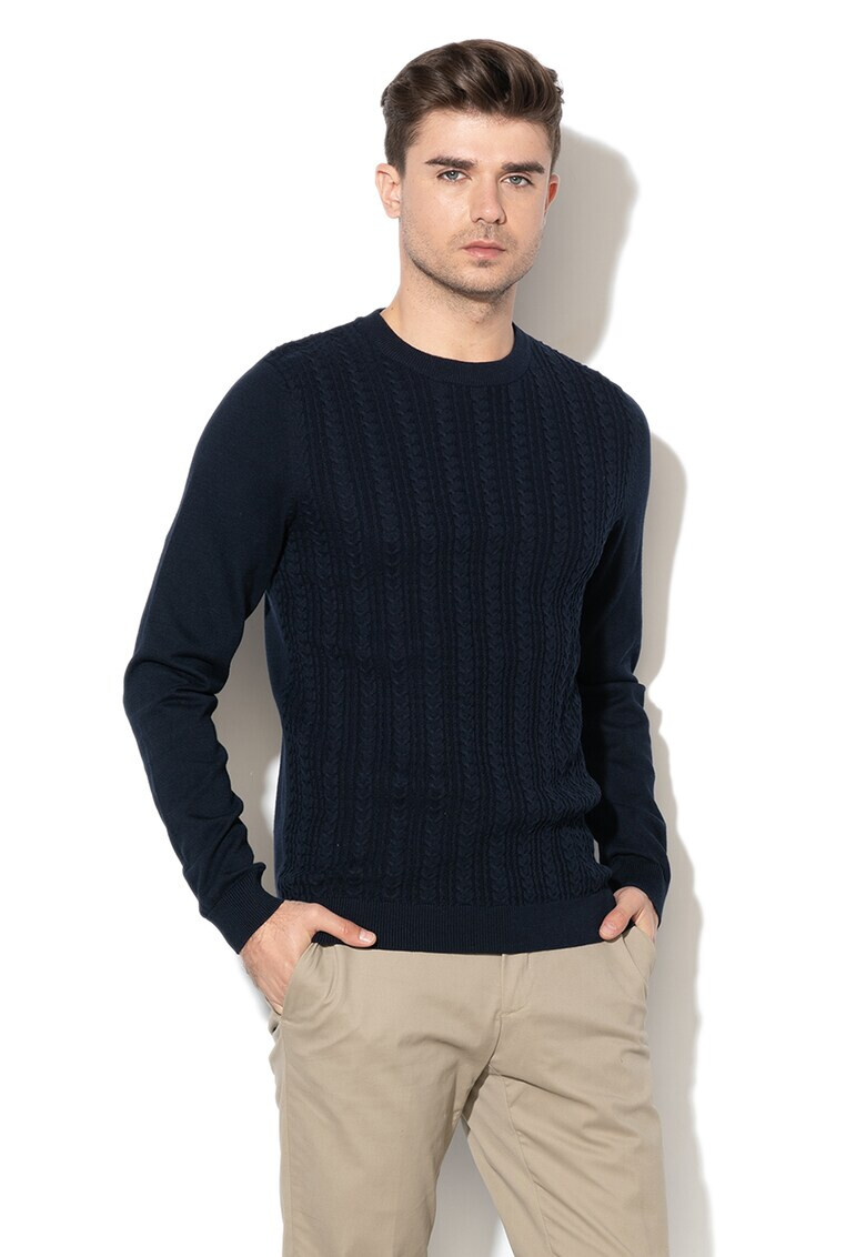 Jack&Jones Пуловер Fast с плетка осморка - Pepit.bg