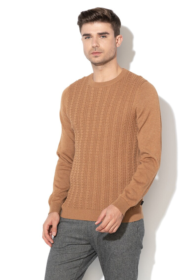 Jack&Jones Пуловер Fast с плетка осморка - Pepit.bg