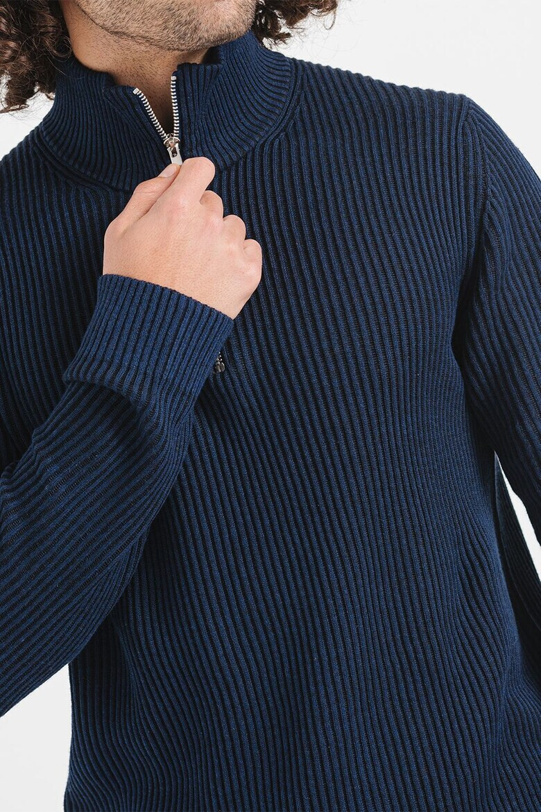 Jack  Jones Пуловер Liam с къс цип - Pepit.bg