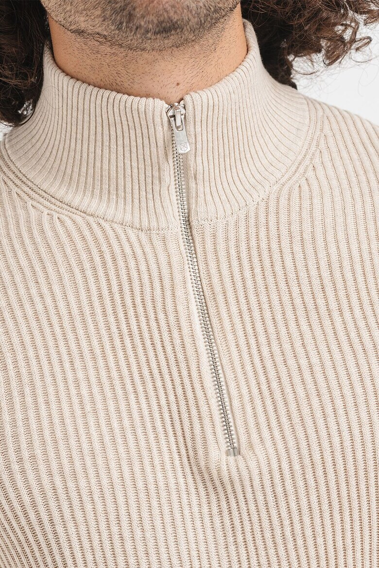Jack  Jones Пуловер Liam с къс цип - Pepit.bg