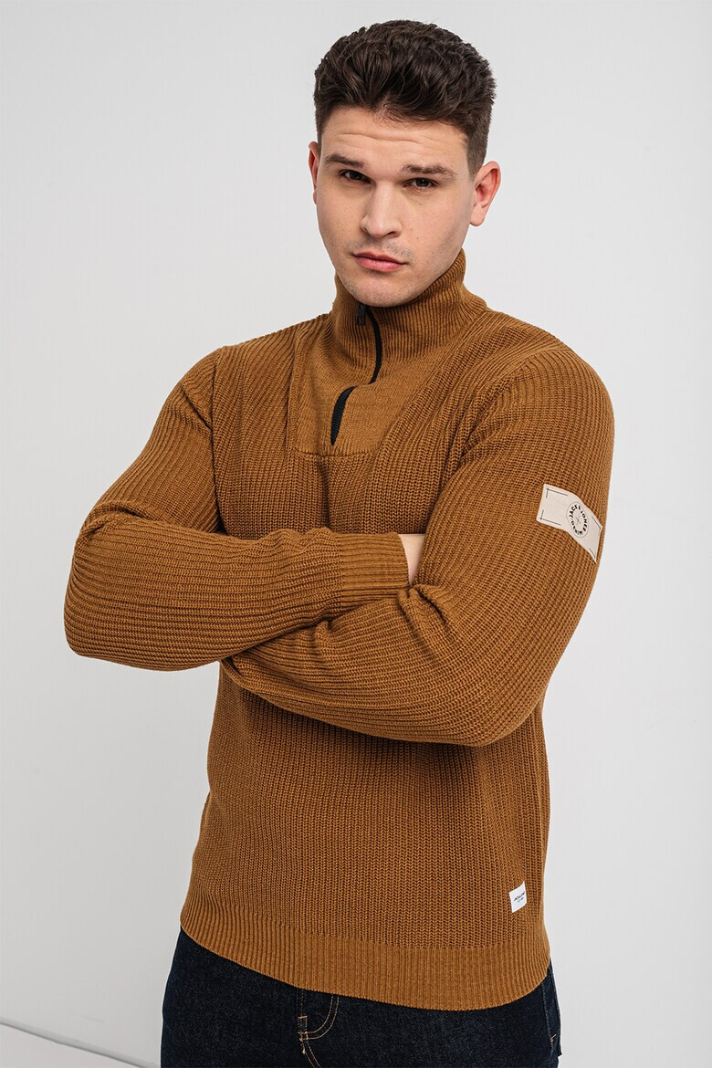 Jack  Jones Пуловер Paul с къс цип - Pepit.bg