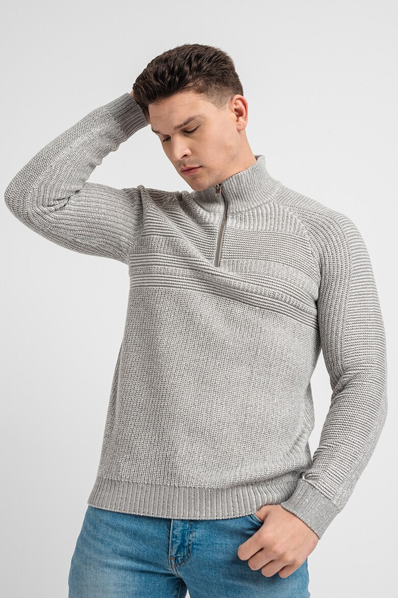 Jack & Jones Пуловер с къс цип - Pepit.bg