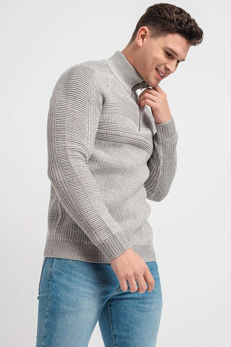 Jack & Jones Пуловер с къс цип - Pepit.bg