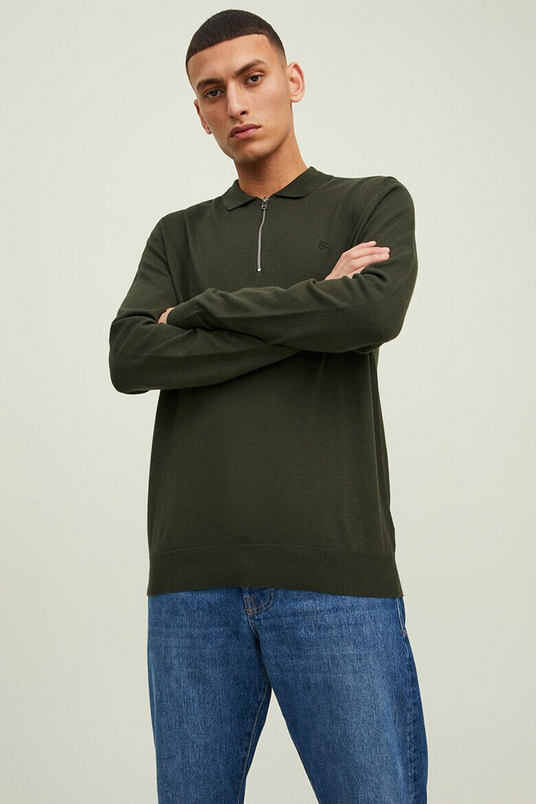 Jack & Jones Пуловер с остра яка - Pepit.bg