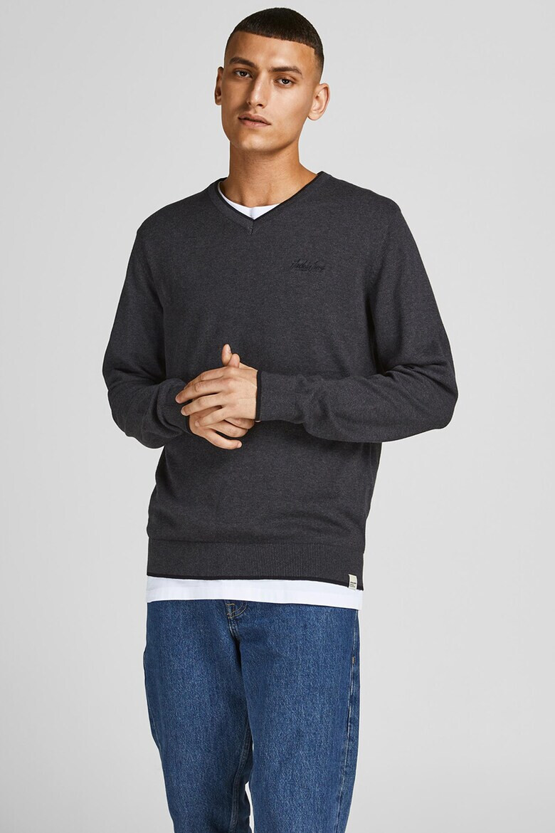 Jack & Jones Пуловер Tons с шпиц - Pepit.bg