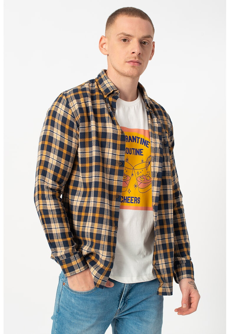 Jack&Jones Риза Emmerson със свободна кройка и каре - Pepit.bg