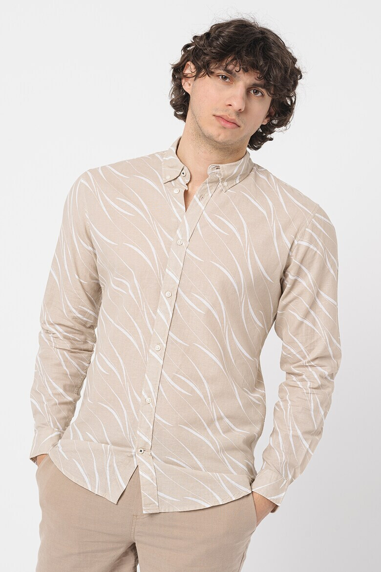 Jack & Jones Риза Summer Oxford с лен - Pepit.bg