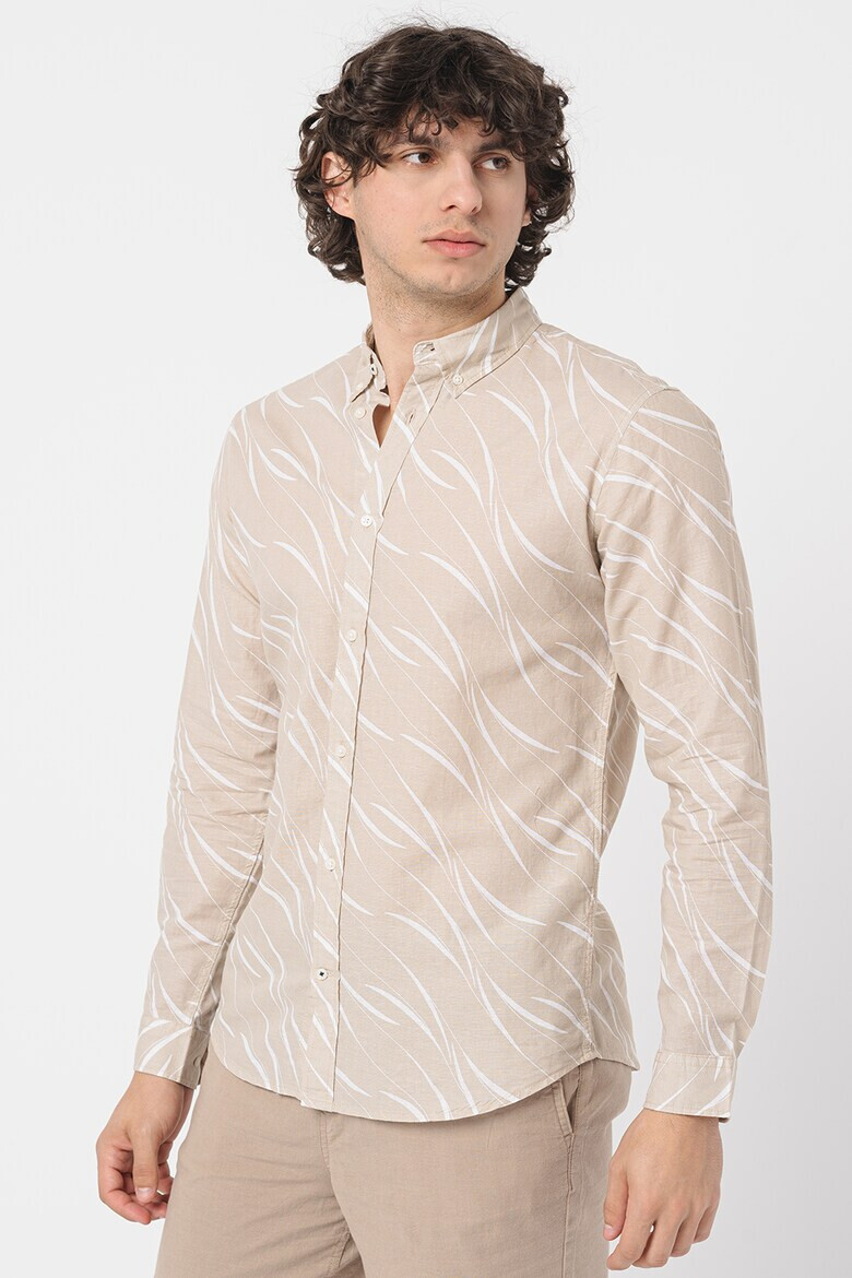 Jack & Jones Риза Summer Oxford с лен - Pepit.bg