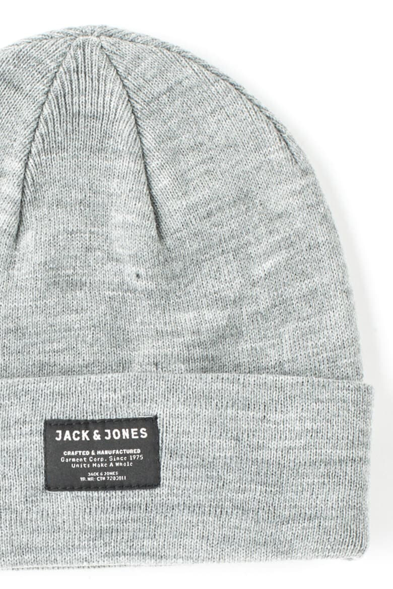 Jack & Jones Сива шапка с навит маншет - Pepit.bg