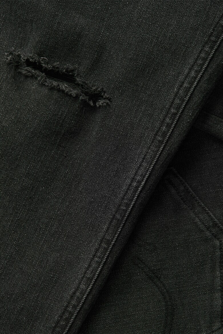 Jack  Jones Скини дънки с протрити зони - Черен - Pepit.bg