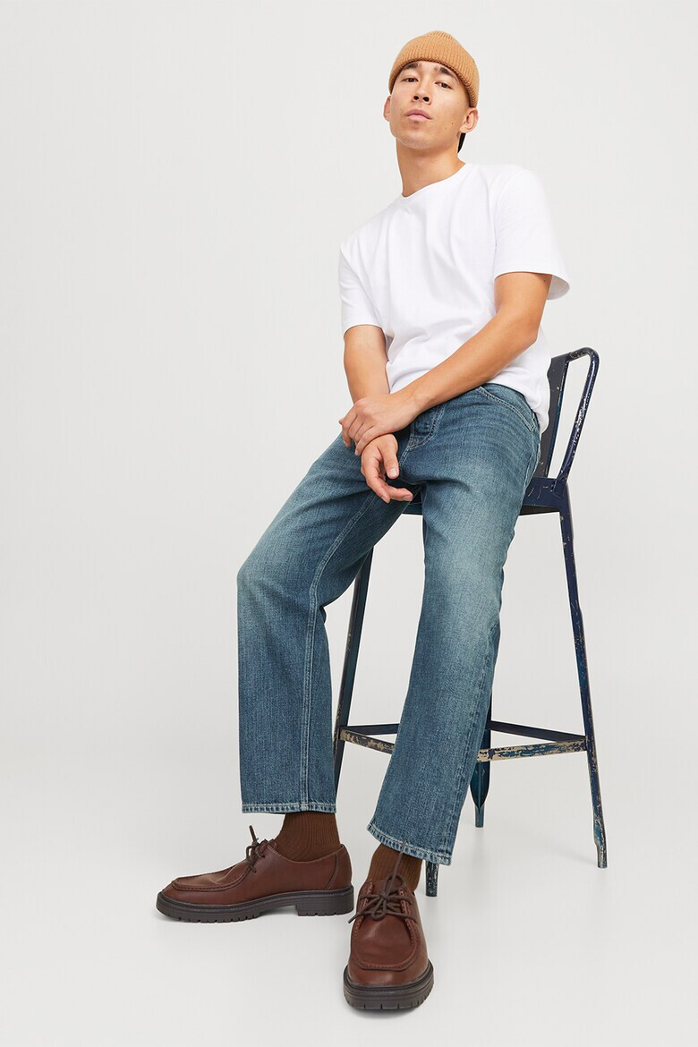 Jack  Jones Скосени дънки - Прашно синьо - Pepit.bg