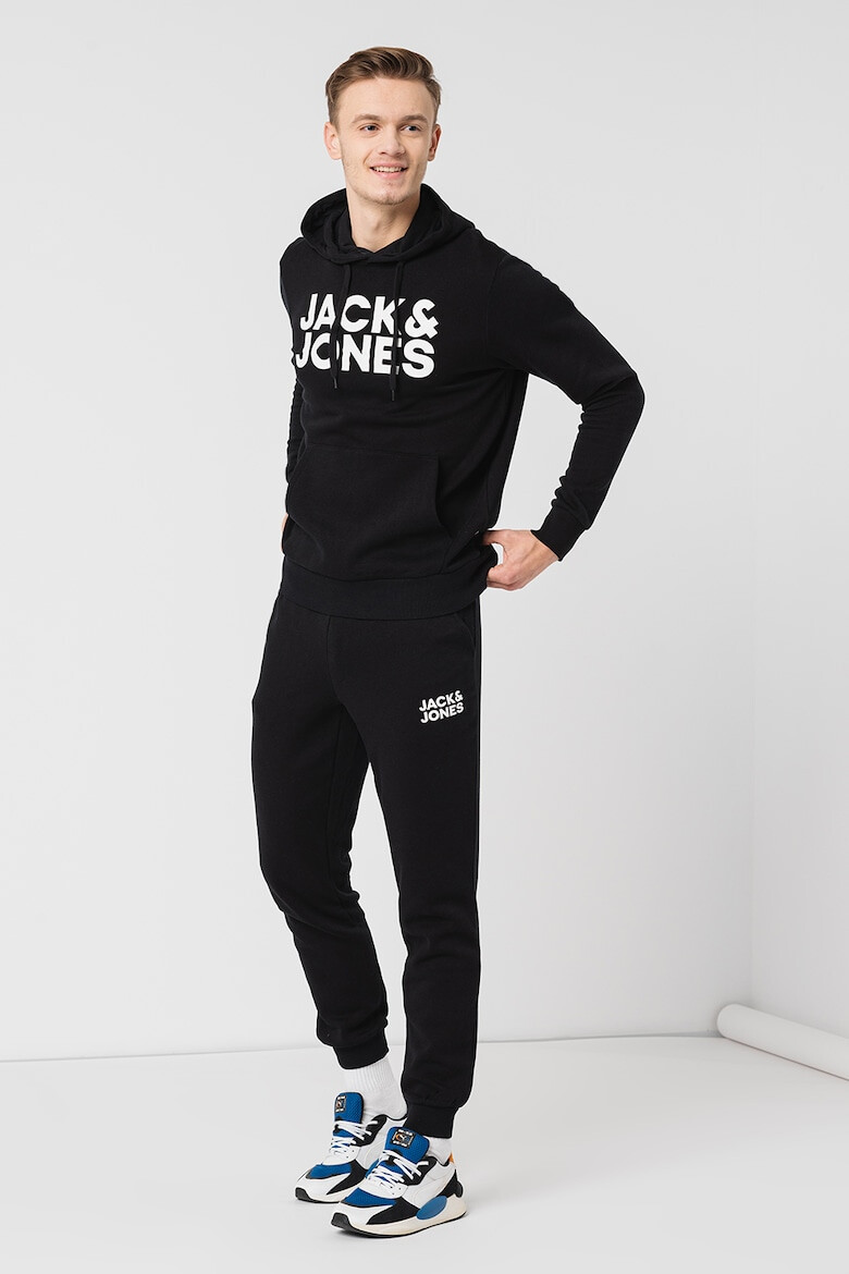 Jack & Jones Спортен екип с качулка и лого - Pepit.bg