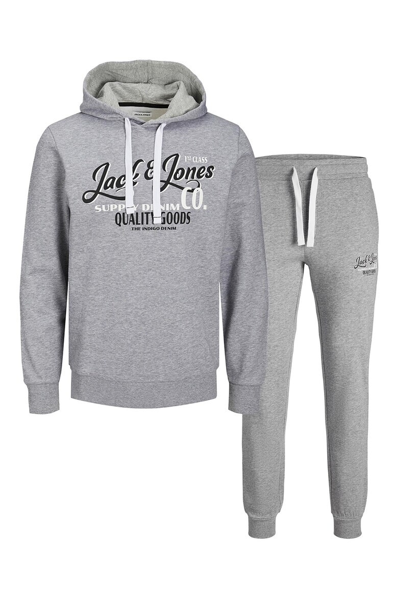 Jack & Jones Спортен екип с качулка и лого - Pepit.bg