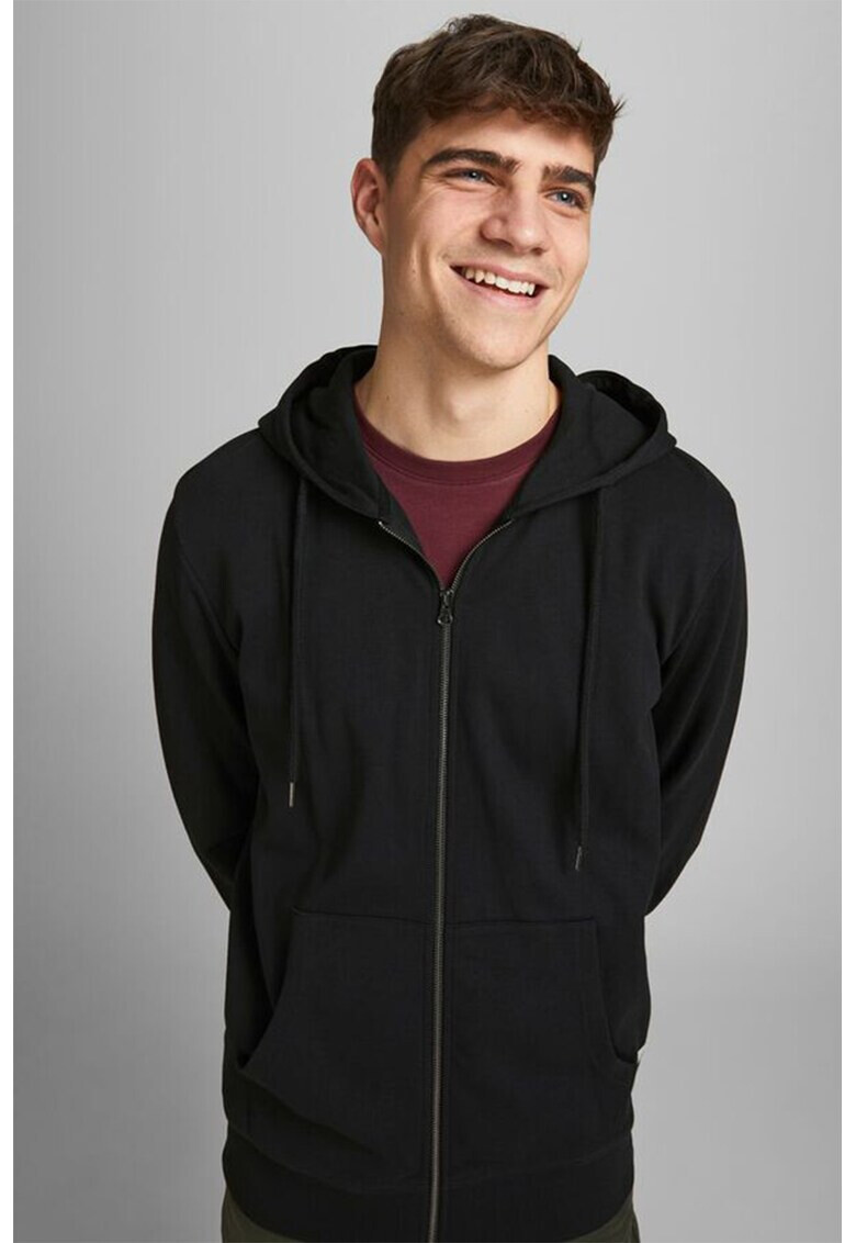 Jack  Jones Худи с памук Basic с цип - Pepit.bg