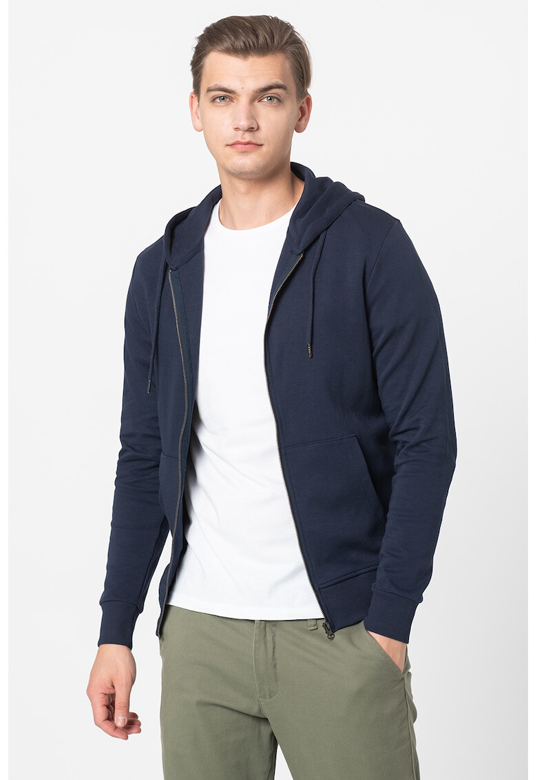 Jack  Jones Худи с памук Basic с цип - Pepit.bg
