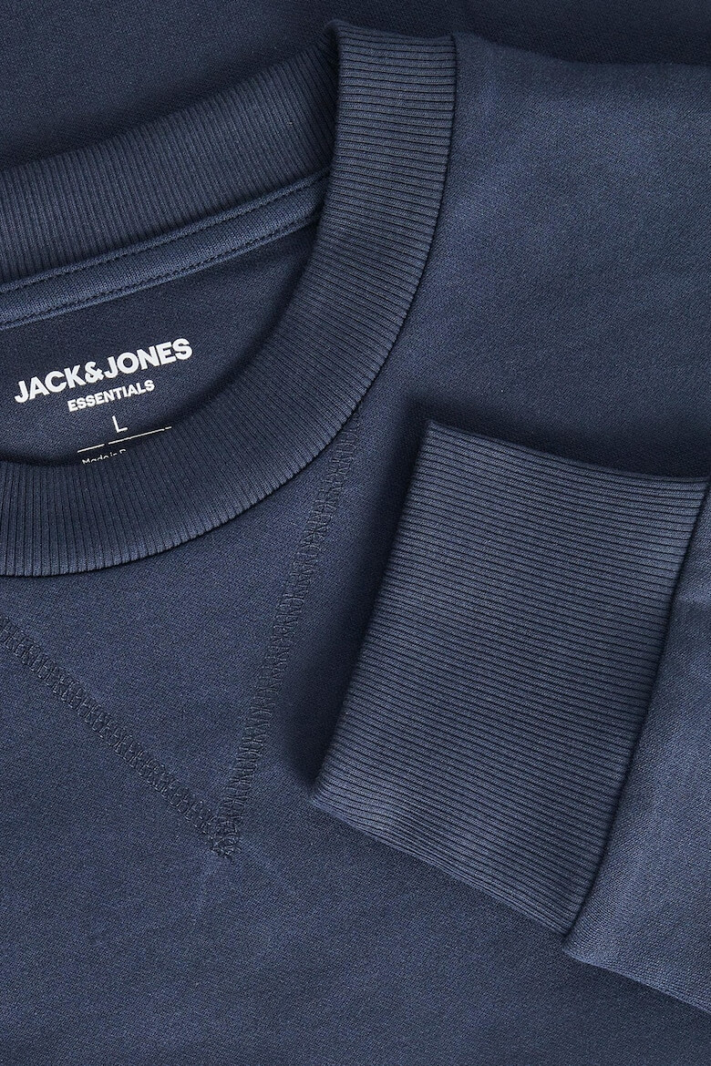 Jack  Jones Суитшърт Basic с овално деколте - Тъмносин - - Pepit.bg