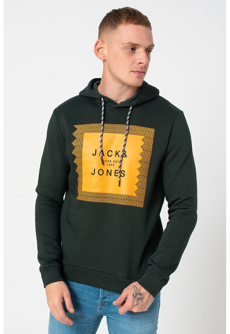 Jack&Jones Суитшърт Booster с качулка и лого - Pepit.bg