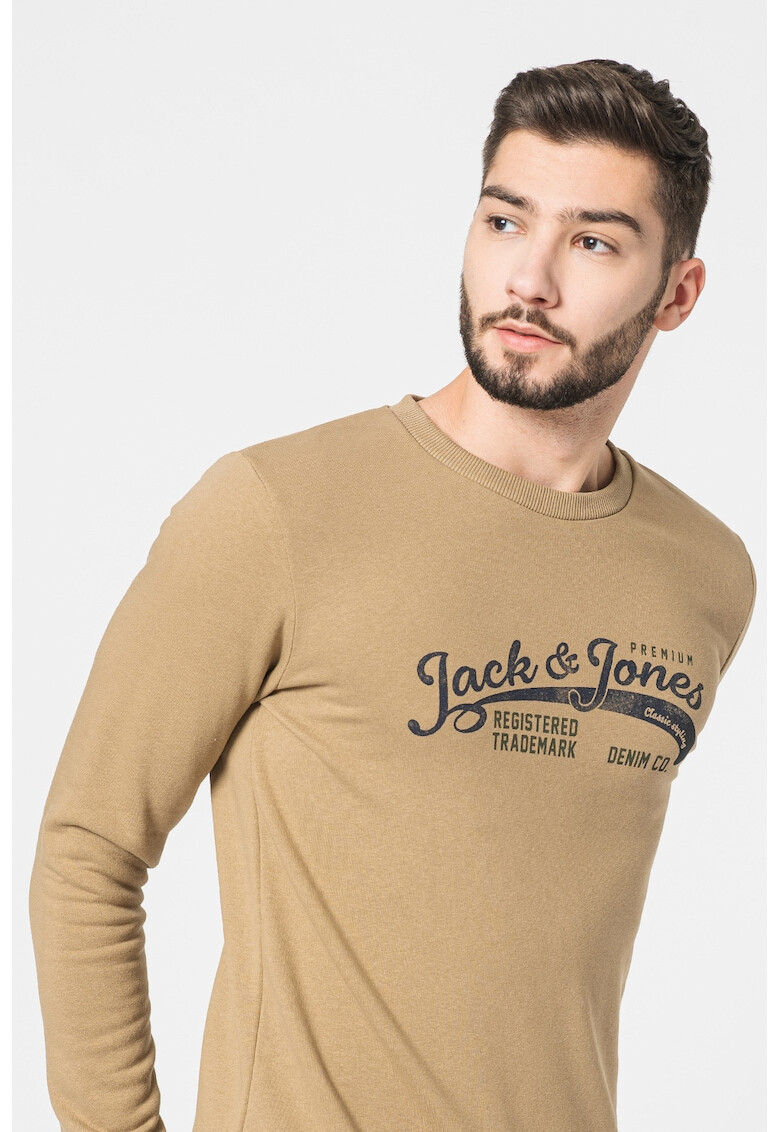 Jack & Jones Суитшърт Classic с овално деколте и лого - Pepit.bg