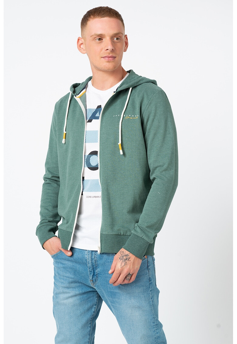 Jack&Jones Суитшърт Clayton с органичен памук и цип - Pepit.bg