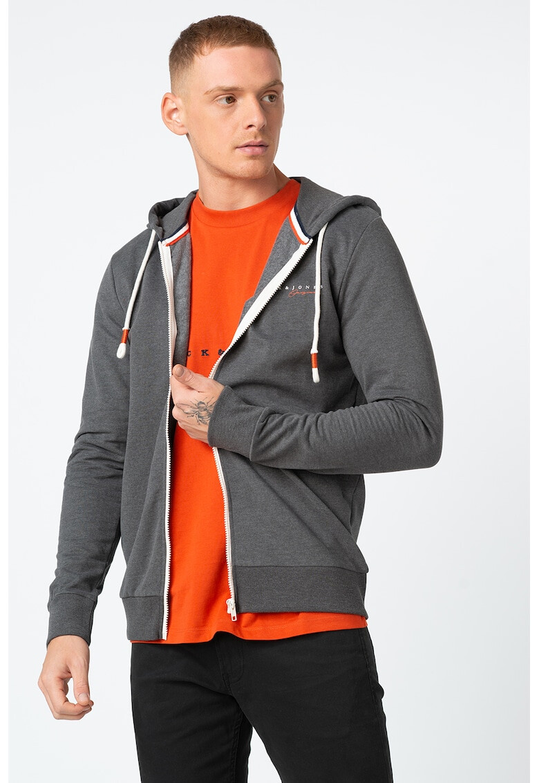 Jack&Jones Суитшърт Clayton с органичен памук и цип - Pepit.bg