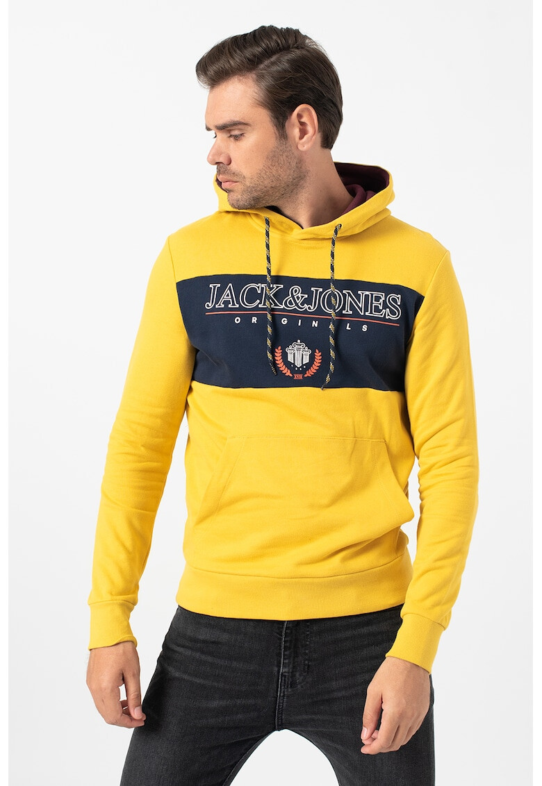 Jack&Jones Суитшърт Dorm с лого и качулка - Pepit.bg