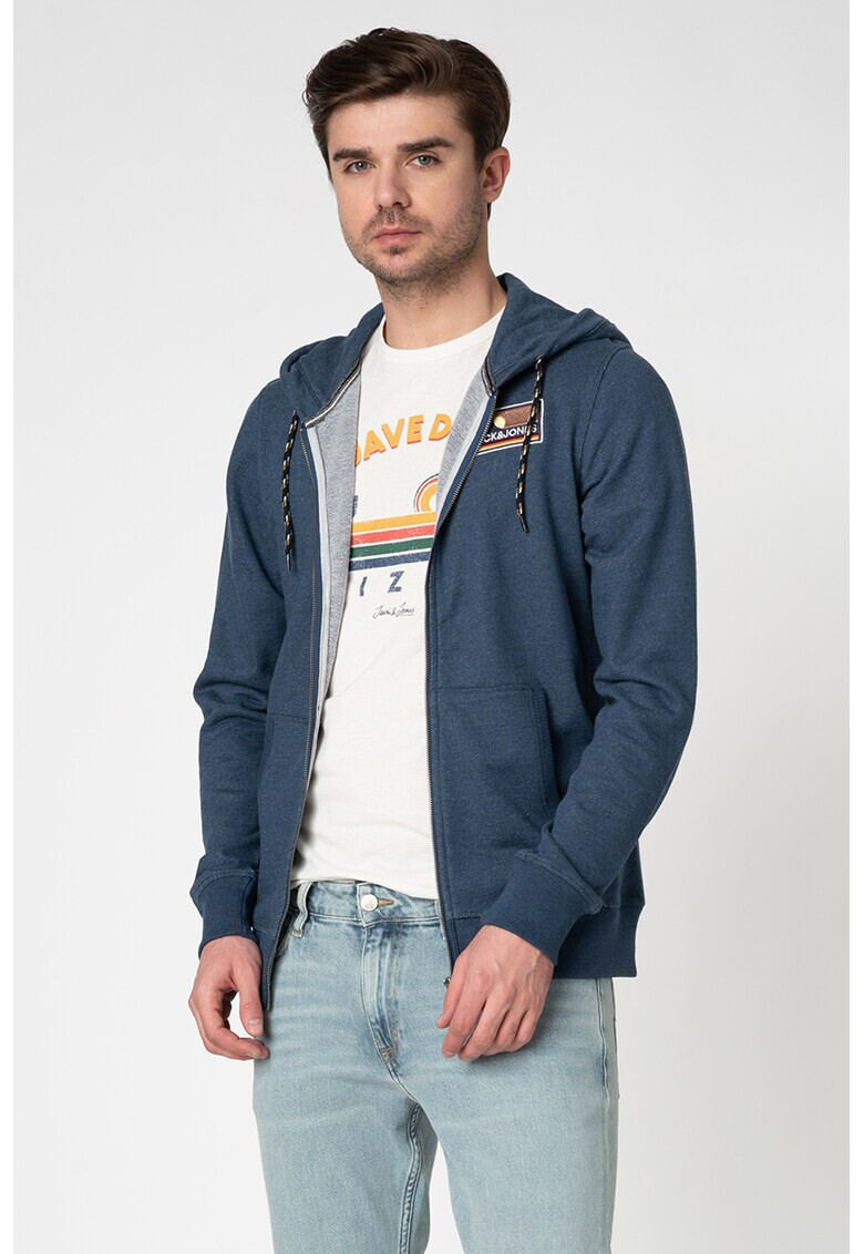 Jack&Jones Суитшърт Explore с цип и лого - Pepit.bg